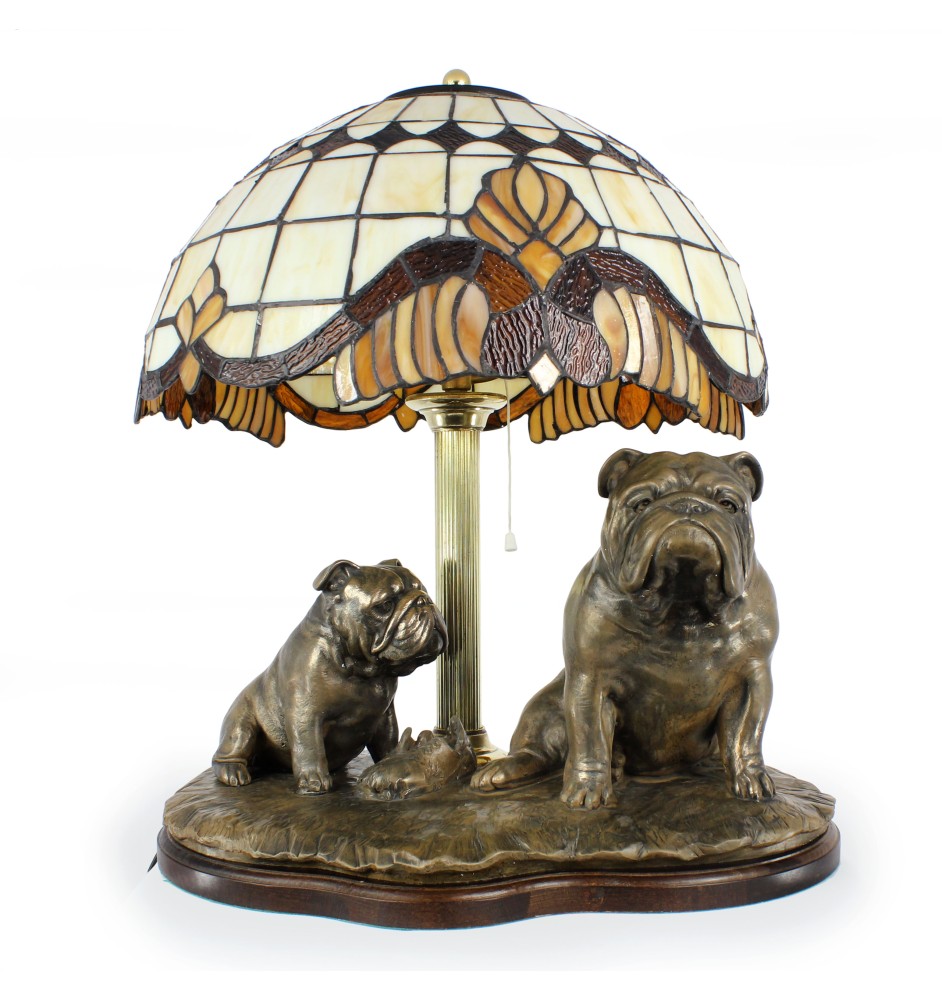 Buldog lampa z brązu Art-Dog